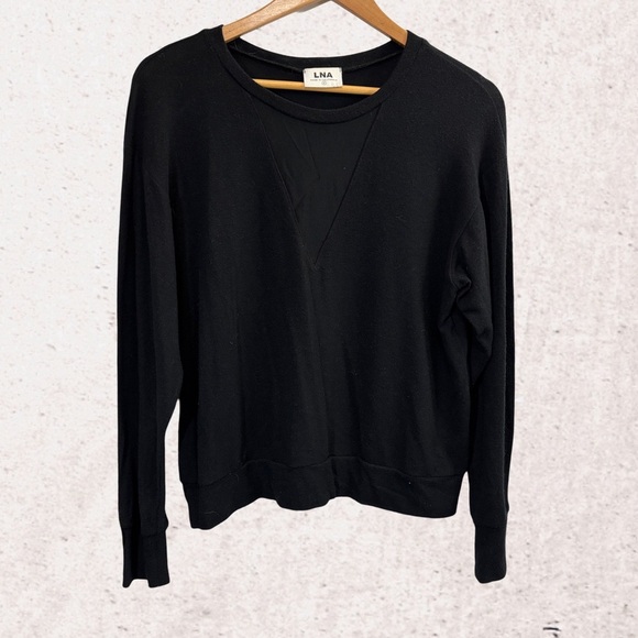 LNA Black Long Sleeve Sweatshirt - Picture 1 of 4